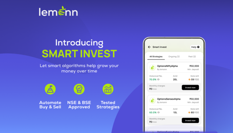 Lemonn Launches SmartInvest to Simplify Algo Trading for Retail Investors