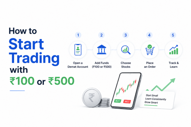 How to Start Trading with ₹100 or ₹500 in India: A Beginner’s Step-by-Step Guide