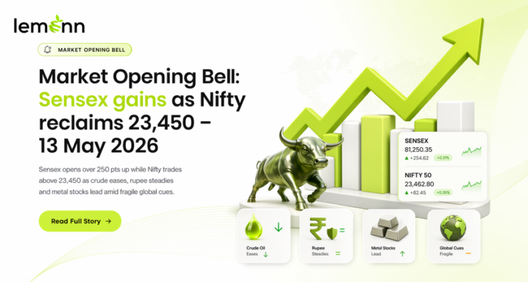 Market Opening Bell 13 May 2026: Sensex gains as Nifty reclaims 23,450