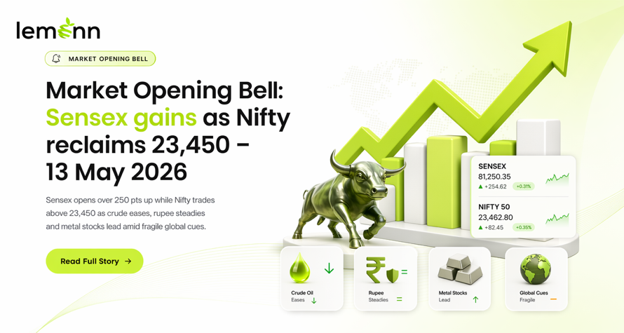 Market Opening Bell 13 May 2026: Sensex gains as Nifty reclaims 23,450