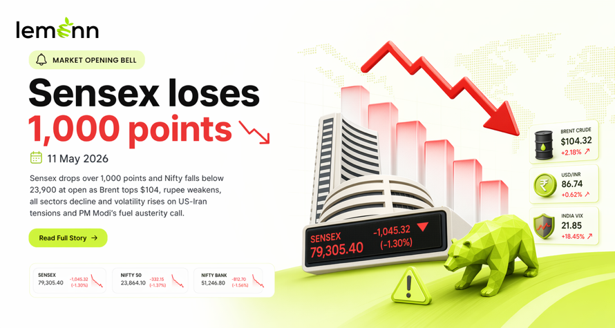 Market Opening Bell - 11 May 2026: Sensex loses 1,000 points
