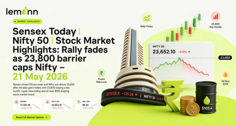 Sensex Today | Nifty 50 | Stock Market Highlights: Rally fades as 23,800 barrier caps Nifty