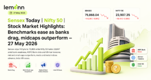 Sensex Today | Nifty 50 | Stock Market Highlights: Benchmarks ease as banks drag, midcaps outperform