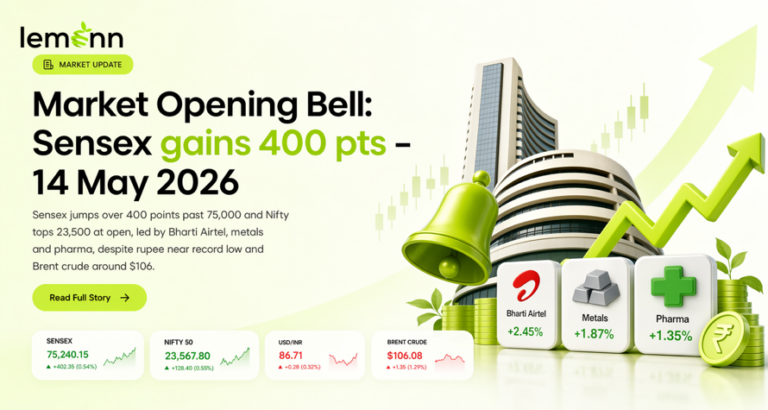 Market Opening Bell 14 May 2026: Sensex gains 400 pts