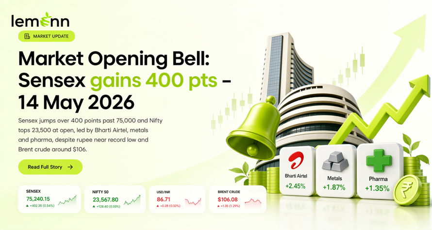 Market Opening Bell 14 May 2026: Sensex gains 400 pts