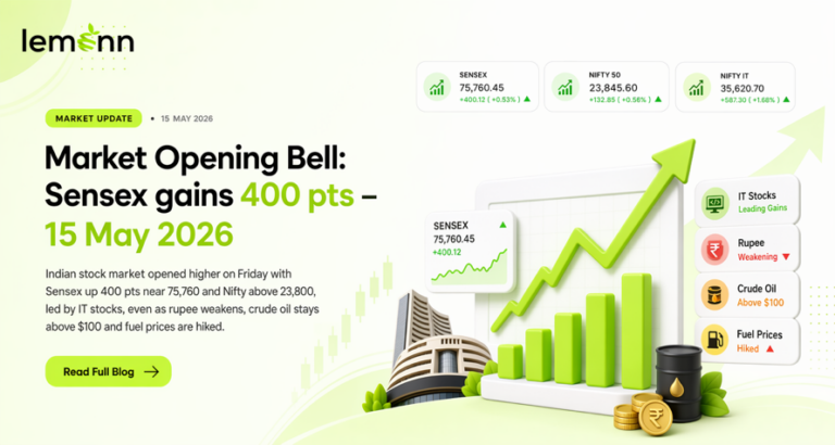Market Opening Bell 15 May 2026: Sensex gains 400 pts