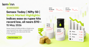 Sensex Today | Nifty 50 | Stock Market Highlights: Indices ease as rupee hits record low, oil nears $110