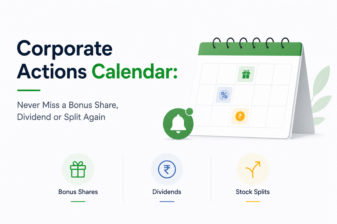 Corporate Actions Calendar: Never Miss a Bonus Share, Dividend or Split Again