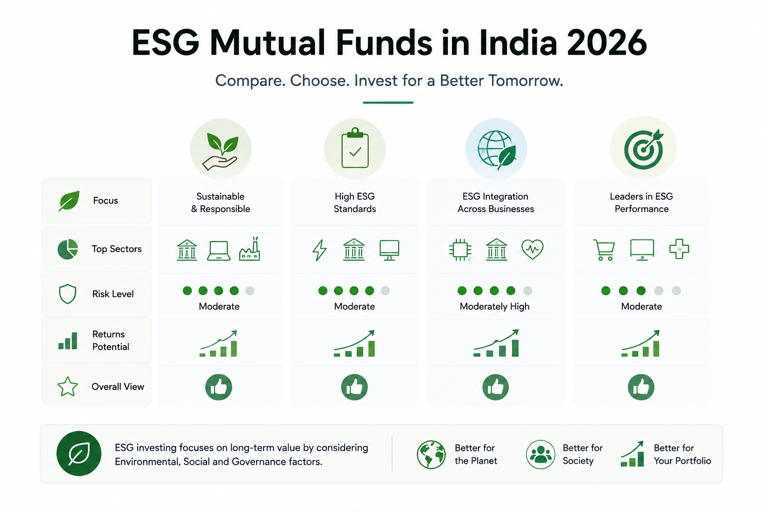 ESG Mutual Funds in India 2026: SBI, ICICI, HDFC and Mirae Compared