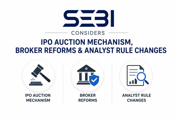 SEBI Considers IPO Auction Mechanism, Broker Norm Reforms and Analyst Rule Changes