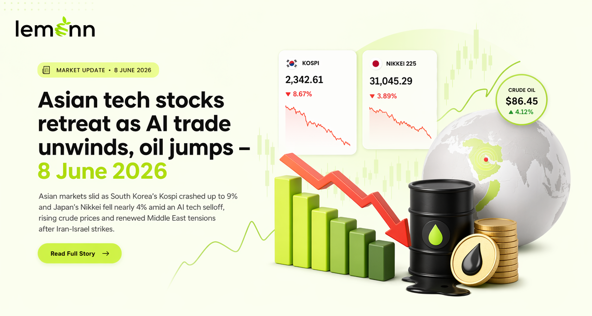 Asian tech stocks retreat as AI trade unwinds, oil jumps
