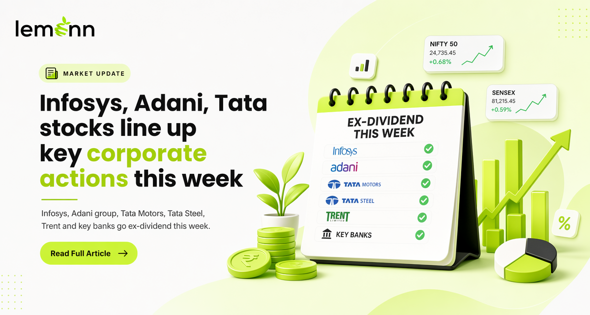 Infosys, Adani group, Tata Motors, Tata Steel, Trent and key banks go ex-dividend this week.