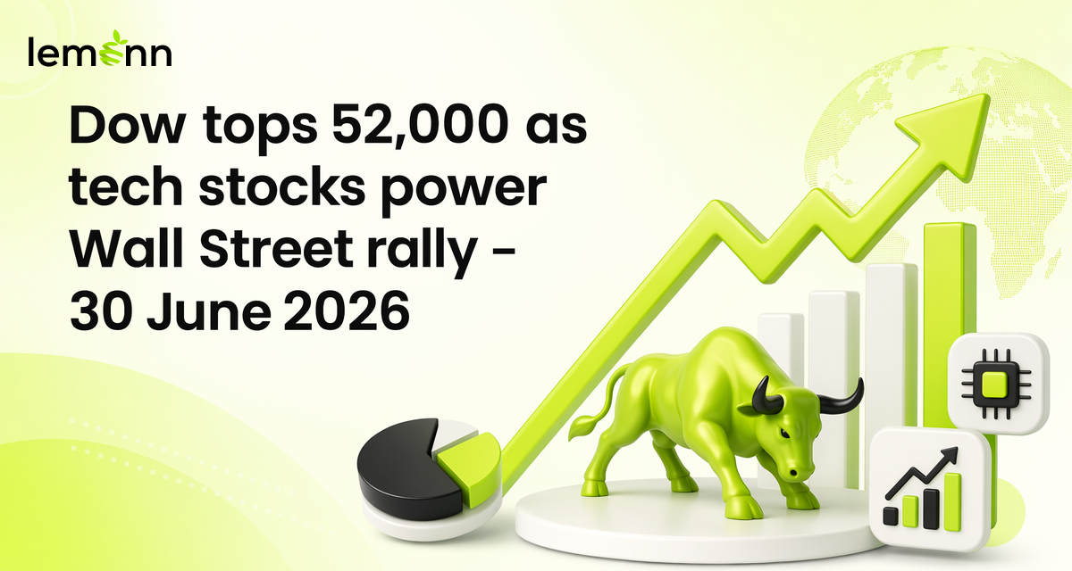Dow Jones closes at 52,182, S&P 500 and Nasdaq rise as Alphabet’s Dow debut and semiconductor rebound drive US stock market rally amid holiday week and Middle East truce.