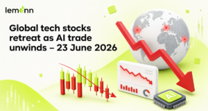 Global tech stocks fall as Nasdaq futures drop 800 points, KOSPI hits circuit after SK Hynix report, and Europe tech index slides.