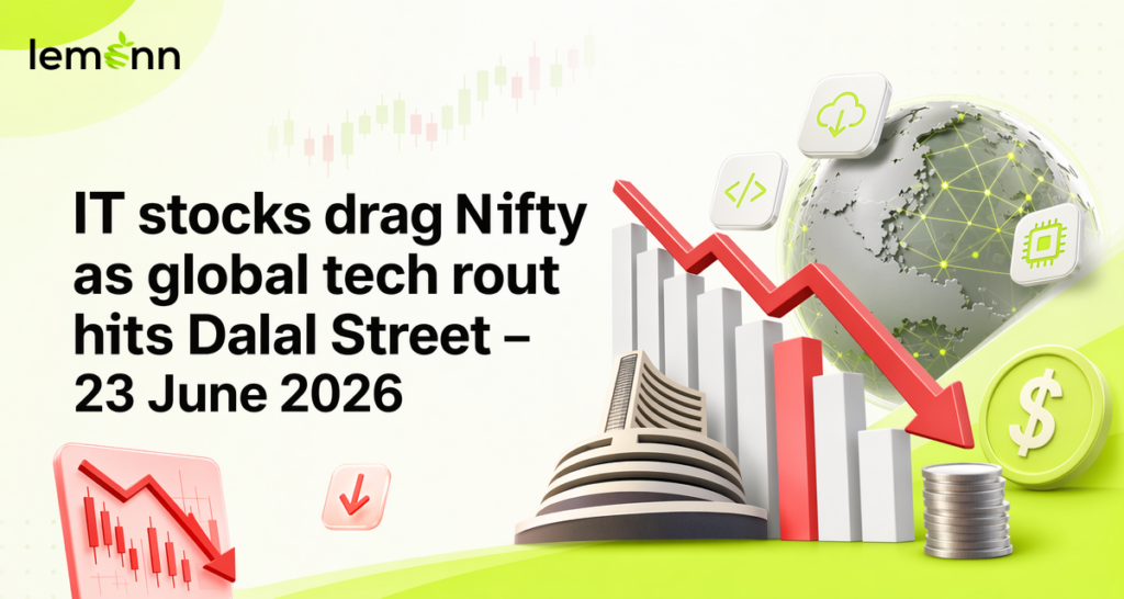 Nifty closes at 23,824, down 1.16%, as Infosys, TCS, Wipro and other IT stocks fall up to 3% amid global tech weakness and stronger dollar; metals and PSU banks also decline.