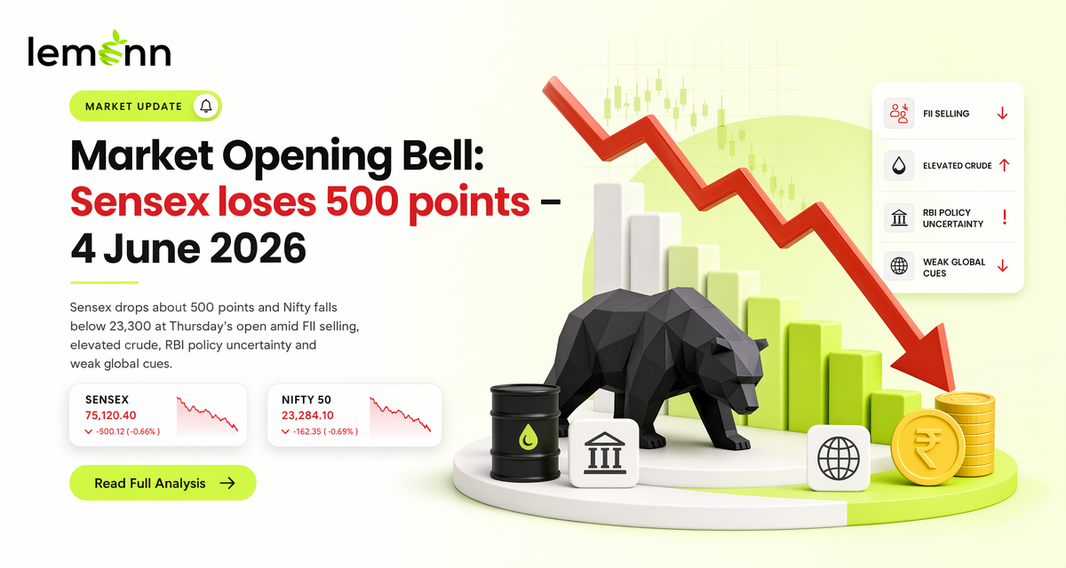 Market Opening Bell: Sensex loses 500 points