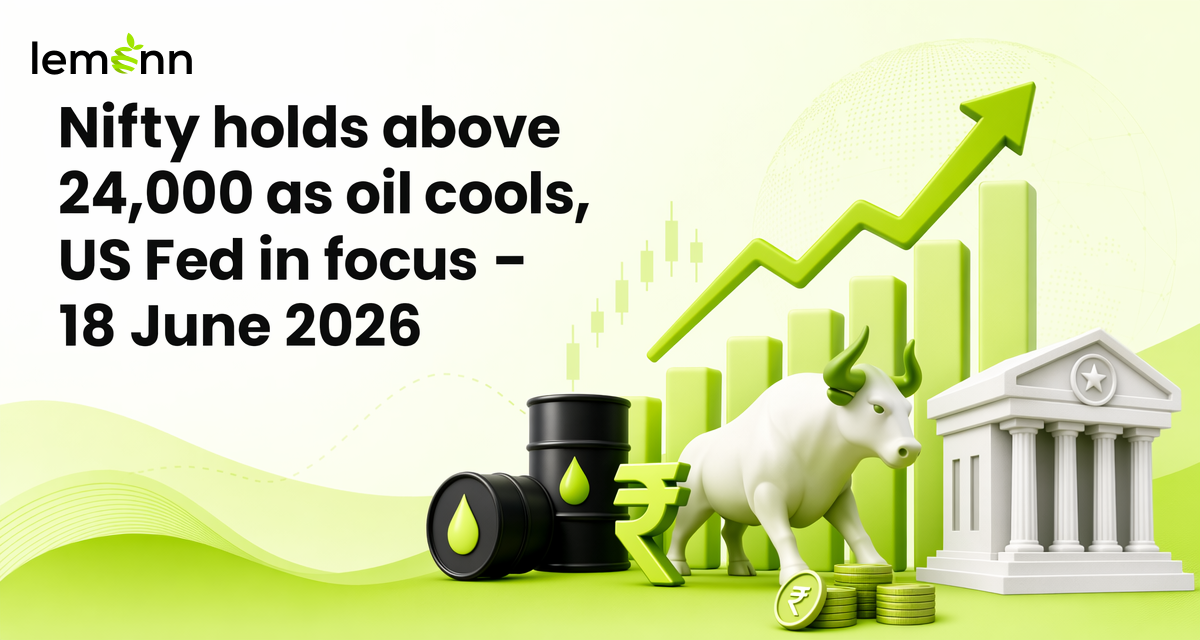 Nifty closes at 24,086, extending gains on softer oil, firm rupee and low India VIX. IT, metals, PSU banks advance while traders eye 24,200 breakout and US Fed decision.