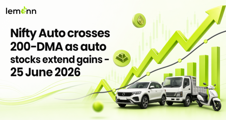 Nifty Auto index rises over 2% and crosses its 200-DMA as crude and metal prices fall, retail registrations jump 23%, and Maruti, M&M, TVS Motor, Ashok Leyland lead gains.