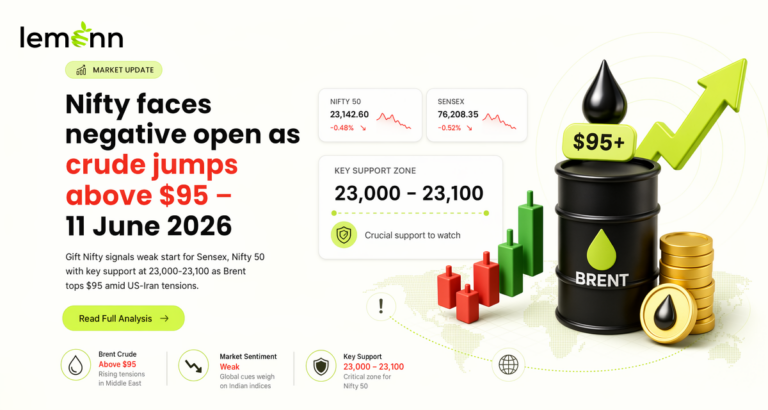 Nifty faces negative open as crude jumps above $95