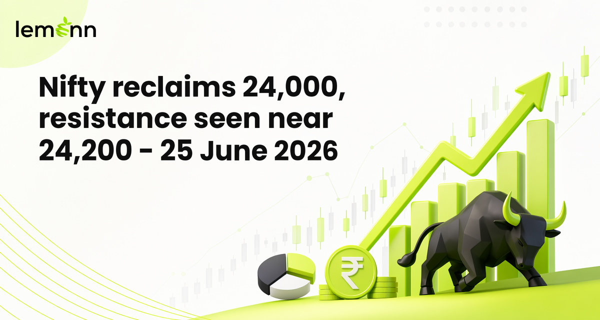 Sensex closed at 76,991 and Nifty at 24,022 as banks and IT led gains. Crude’s slide, India US trade talk progress and easing FPI selling supported sentiment; analysts flag resistance near 24,150–24,200.