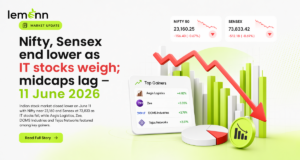 Nifty, Sensex end lower as IT stocks weigh; midcaps lag