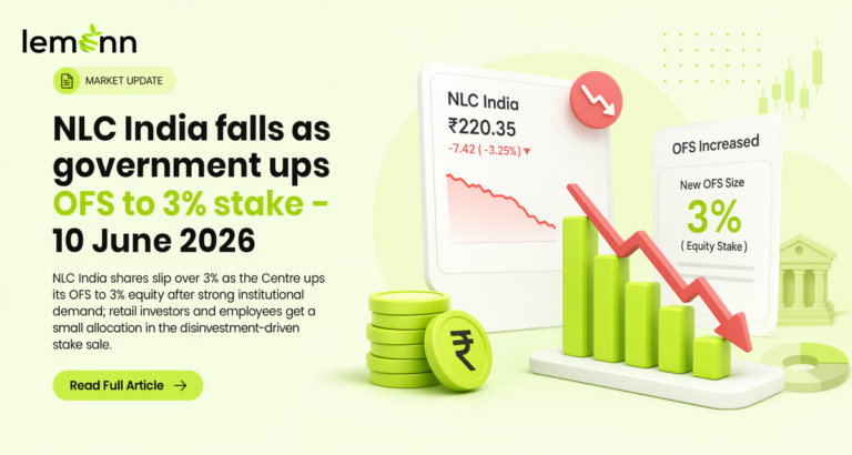 NLC India falls as government ups OFS to 3% stake