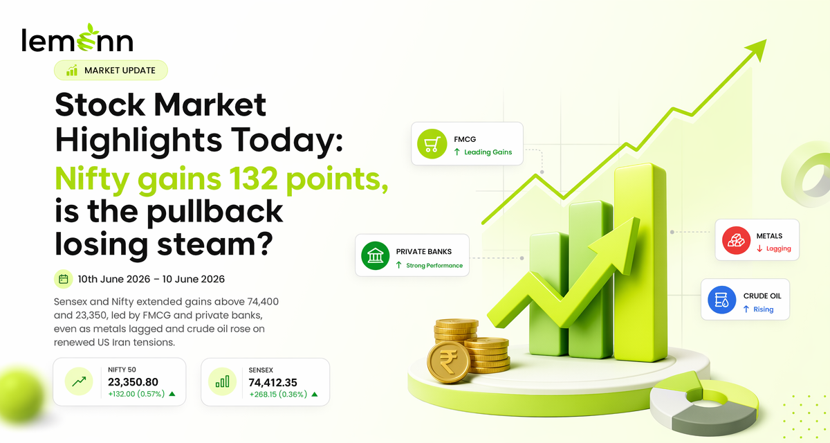 Stock Market Highlights Today: Nifty gains 132 points, is the pullback losing steam? - 10th June 2026