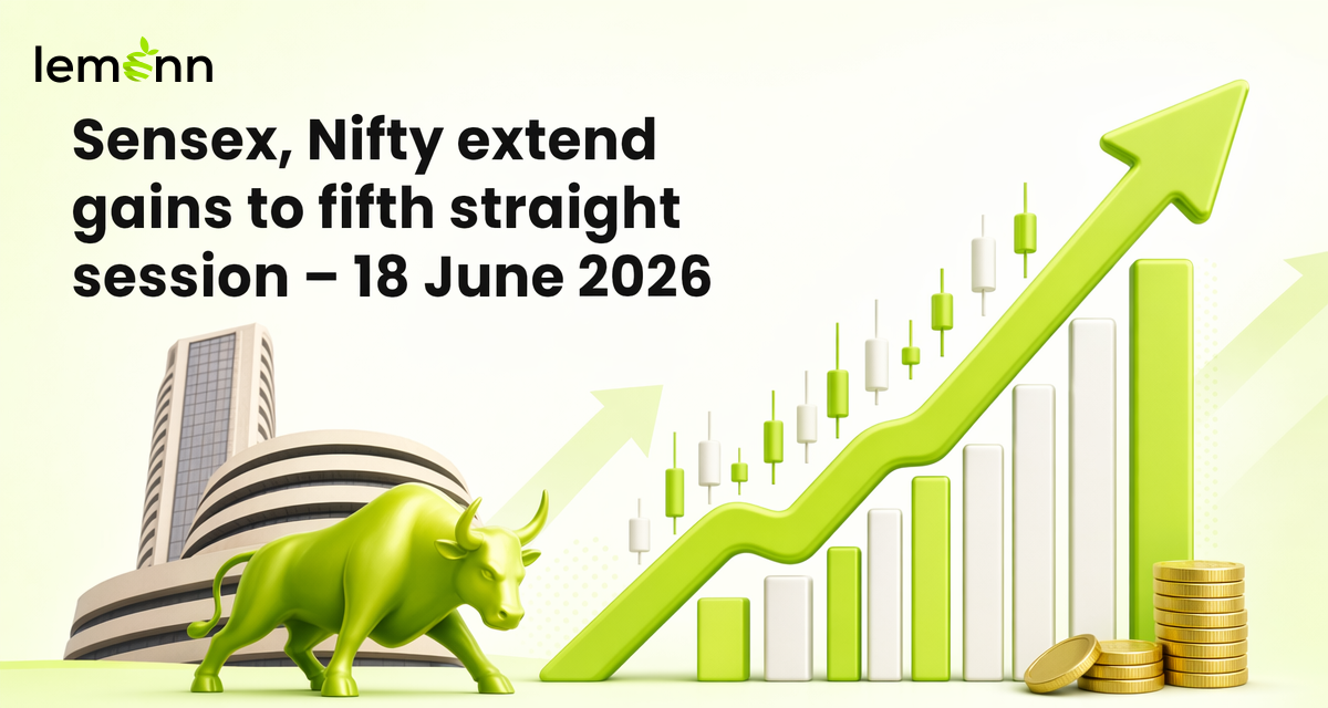 Sensex closed at 77,410 and Nifty at 24,168, extending gains for a fifth session as banking and midcap stocks outperformed amid lower Brent crude prices and optimism over a US Iran peace deal.