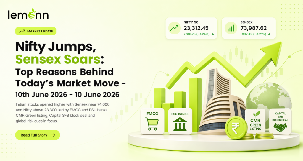 Nifty Jumps, Sensex Soars: Top Reasons Behind Today's Market Move - 10th June 2026