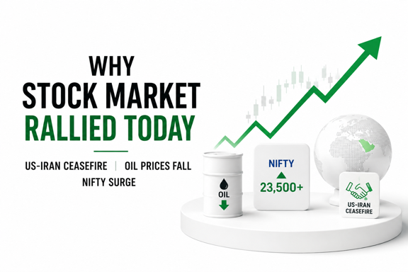 Why Stock Market Rallied Today: US-Iran Ceasefire, Falling Oil Prices, and Nifty's Sharp Surge