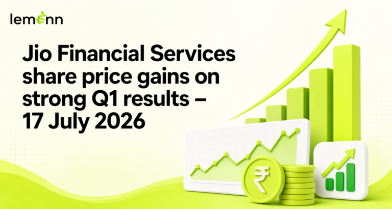 Jio Financial Services shares rose after Q1 FY27 net profit jumped 156% to ₹830 crore and revenue from operations climbed to ₹2,004 crore.
