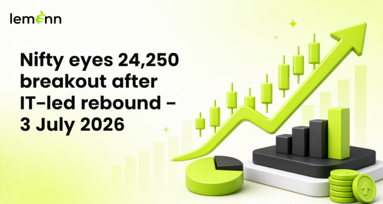 Nifty 50 closed at 24,175, up 169 points, led by IT and realty stocks. Index reclaimed 100-DMA, with key support at 24,000 and resistance near 24,250 in a 23,800-24,200 range.