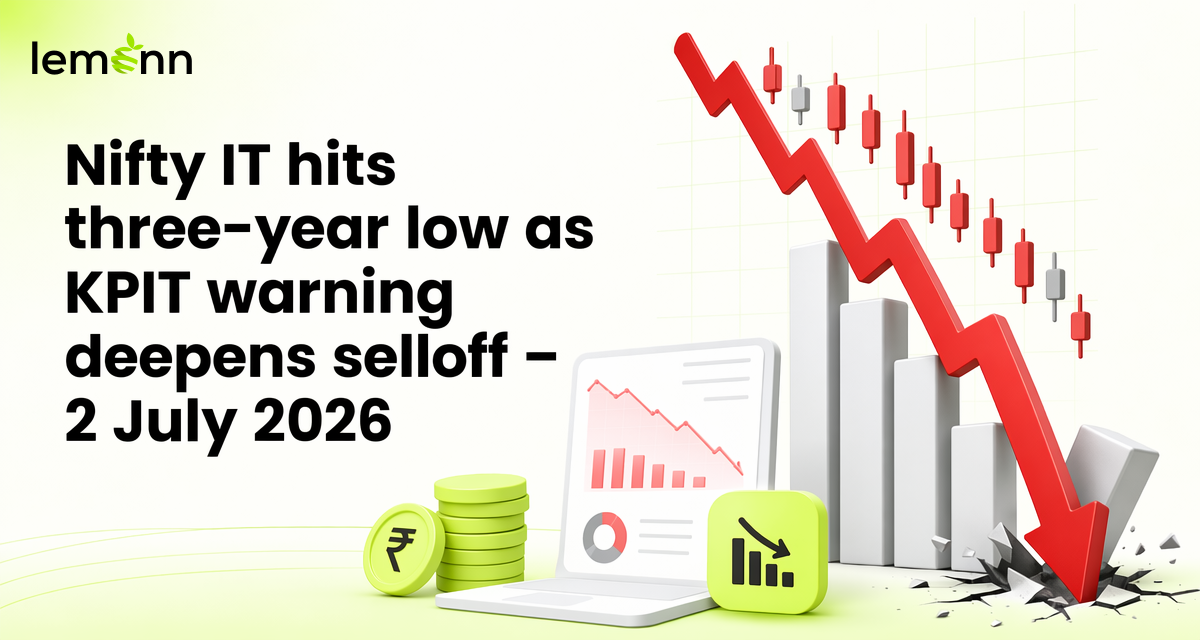 Nifty IT index falls 31% in H1 2026, its worst start since 2001, as KPIT Tech outlook shock and weak growth guidance weigh on Indian IT valuations.