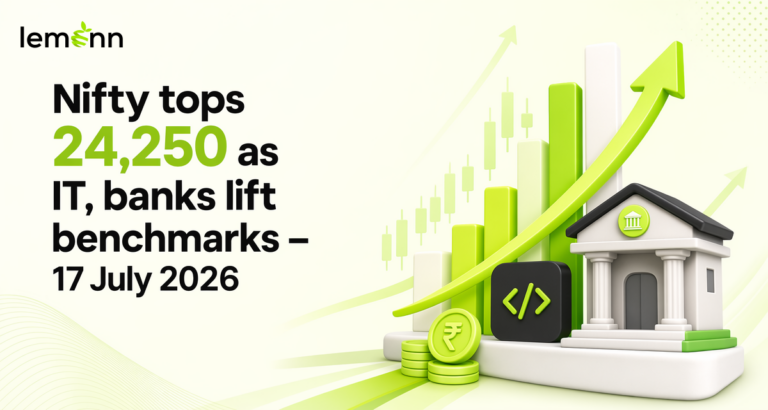 Nifty 50 reclaimed 24,250 and Sensex jumped over 800 points as IT and private banks rallied on Q1 earnings optimism despite global selloff and higher.