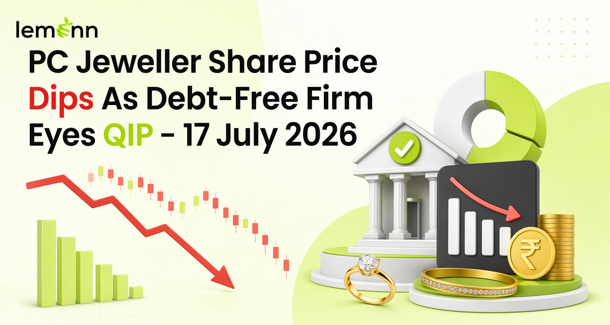 PC Jeweller share price fell even as the company announced becoming debt-free and its board considered raising up to ₹1,000 crore via a QIP.