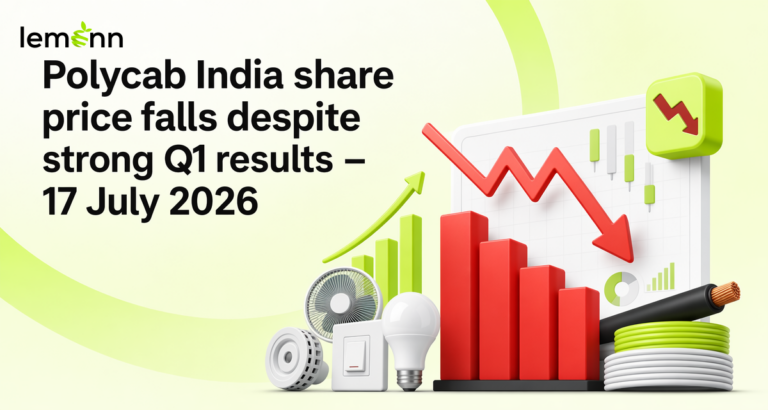 Polycab India reported robust Q1 FY27 revenue and profit growth driven by wires, cables and FMEG, but margins narrowed and the share price fell.