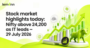 Sensex jumps near 77,650, Nifty tops 24,240 as IT and metal stocks rally, India VIX eases, and FIIs turn net buyers amid global AI jitters and firm rupee.
