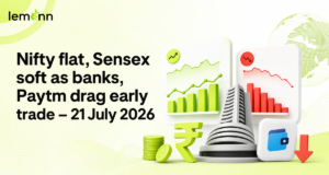 Sensex and Nifty opened flat near 24,250 on July 21 as private banks and Paytm slipped, while global cues.