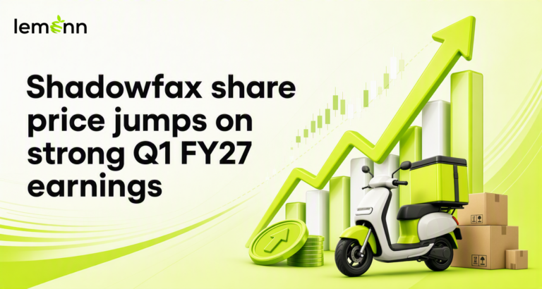 Shadowfax Technologies shares gained about 10 percent after the logistics firm reported an eightfold jump in Q1 FY27 net profit and its fifth straight.