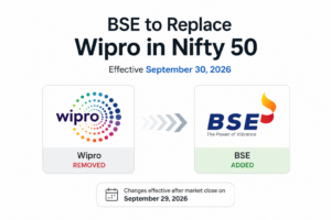 BSE to Replace Wipro in Nifty 50 From September 30
