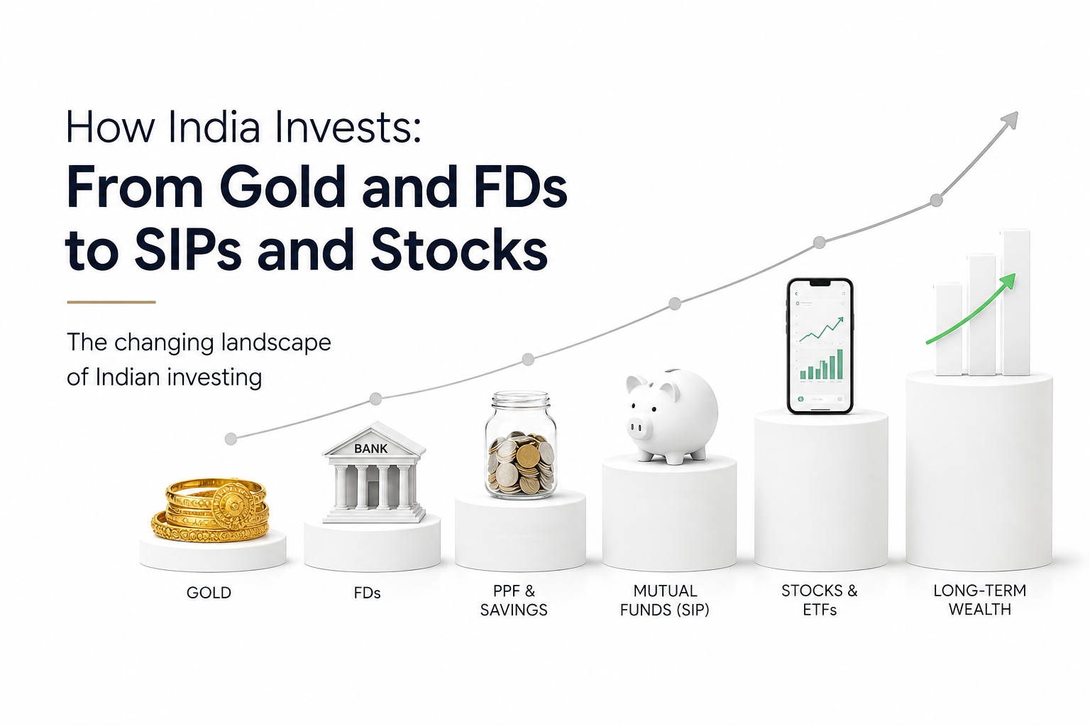 See how Indian investing shifted from gold and FDs to SIPs, mutual funds and stocks, what drove the change, and where household money is going today in India.