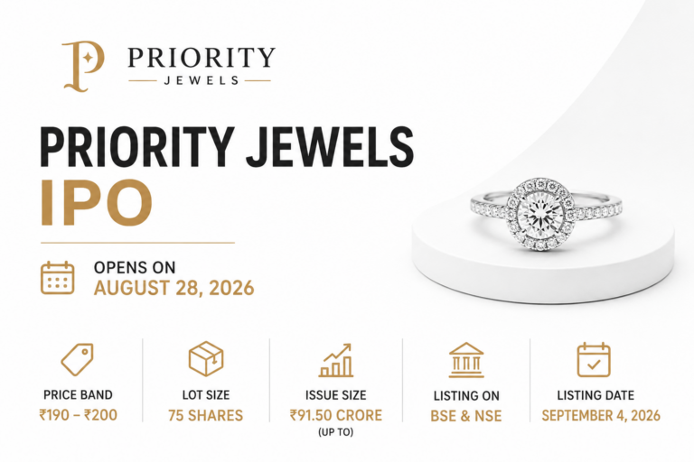 Priority Jewels IPO Opens August 28: Price, Lot, Dates