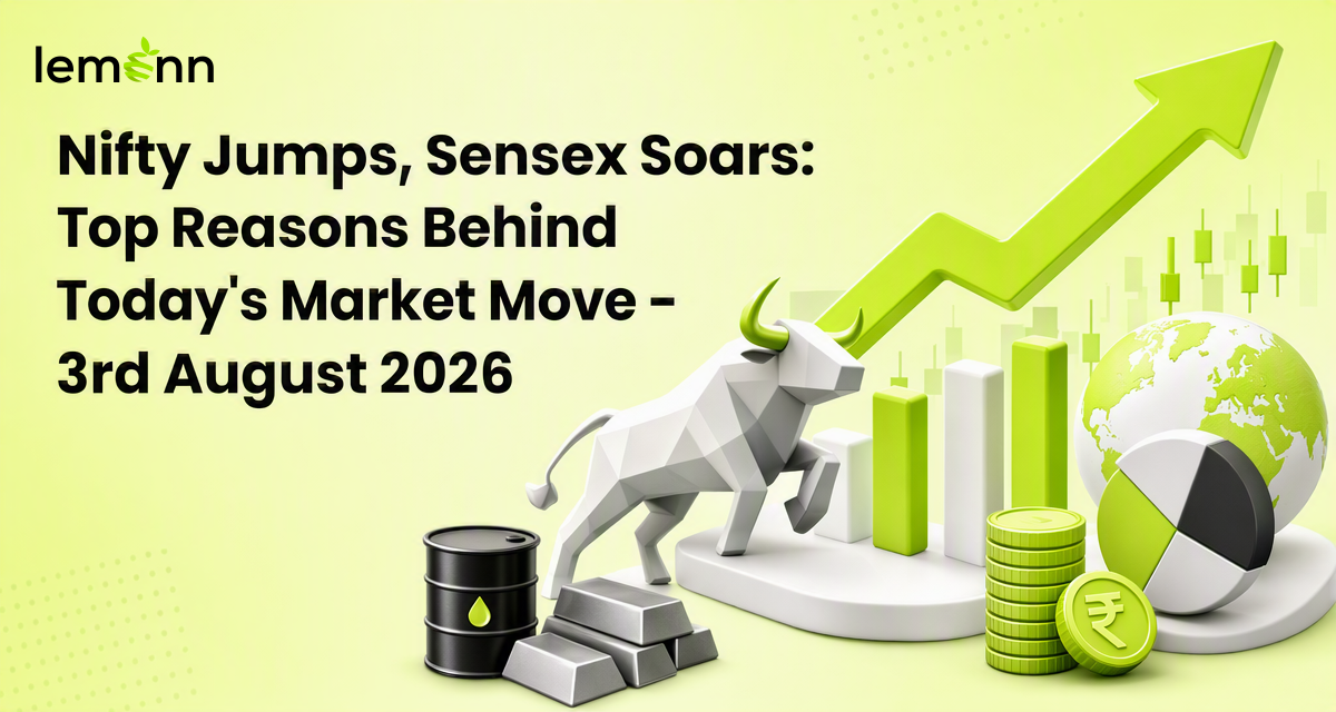 Sensex and Nifty 50 opened sharply higher on 3 August 2026 as easing crude oil prices, returning foreign investors and strong earnings lifted metals.