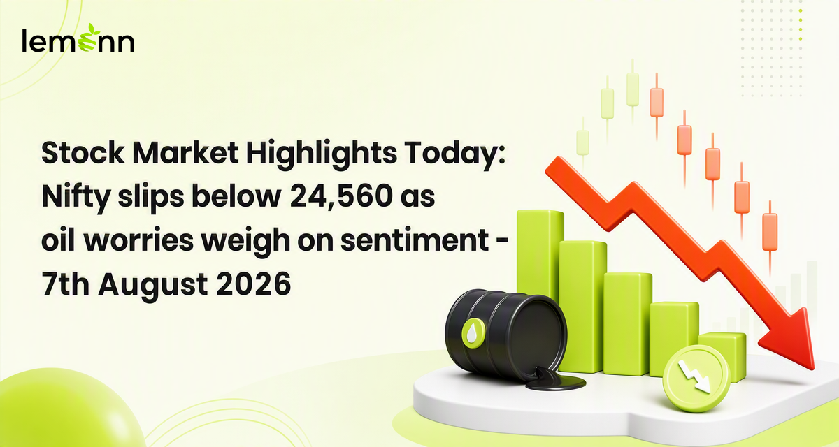 Indian stock market ended lower on August 7 with Sensex and Nifty dragged by financials.