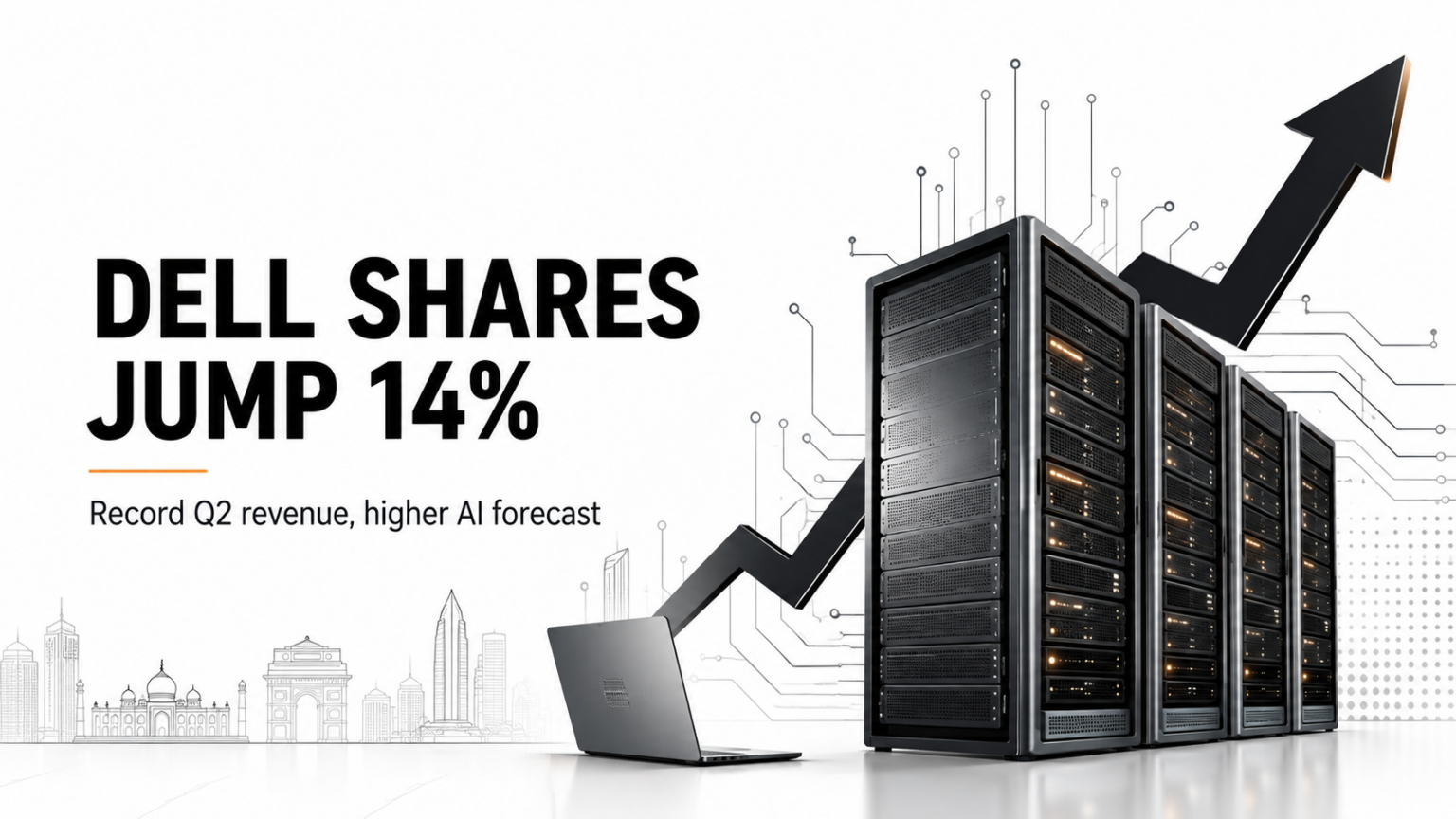 Dell Shares Jump 14% After Record Q2 Revenue and Higher AI Server Forecast