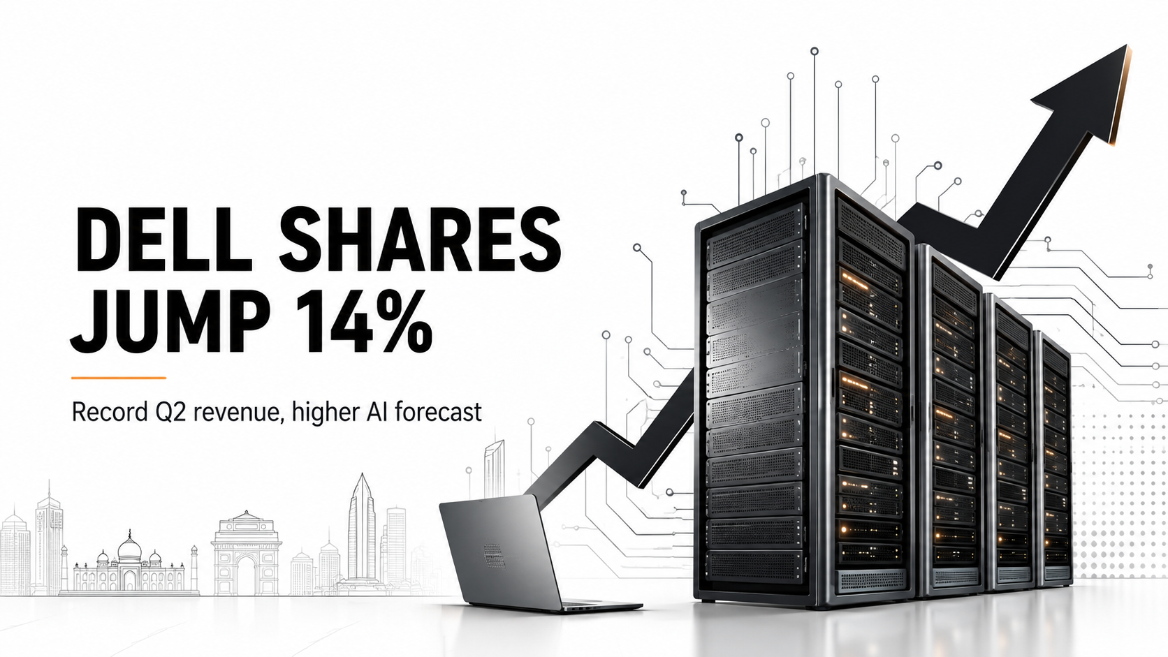 Dell Shares Jump 14% After Record Q2 Revenue and Higher AI Server Forecast