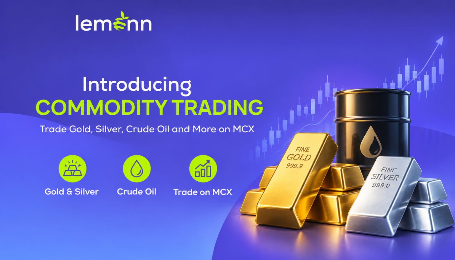 Lemonn Launches Commodity Trading: Trade Gold, Silver, Crude Oil and More on MCX